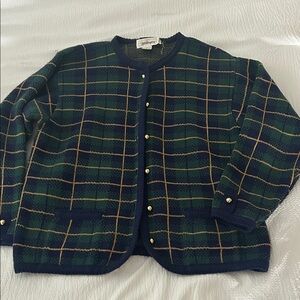 Vintage Plaid Cardigan